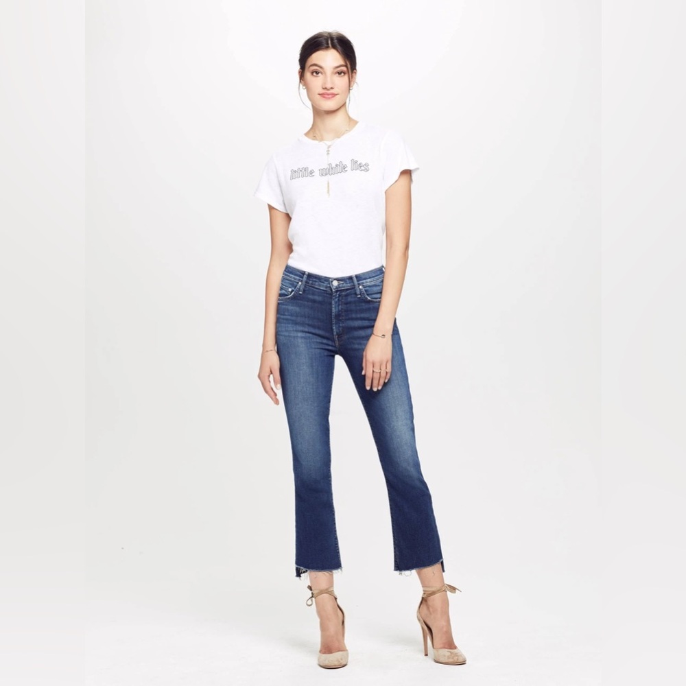 Mother The Insider Crop Step Fray Turn of The Tide Jeans